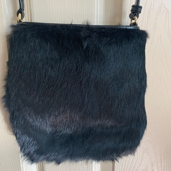 Michael Kors Black Small Fur Crossbody Handbag - Picture 2 of 4